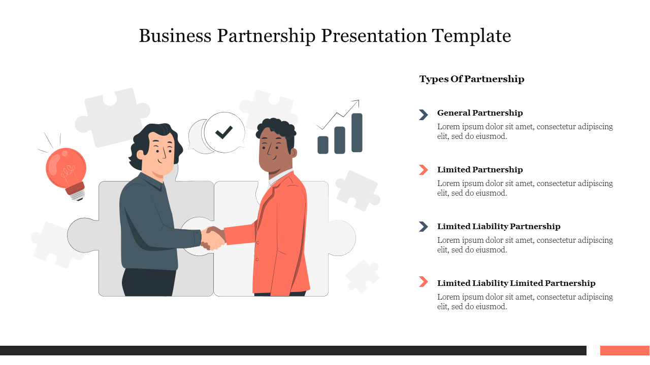 Creative Business Partnership Presentation Template Slide 