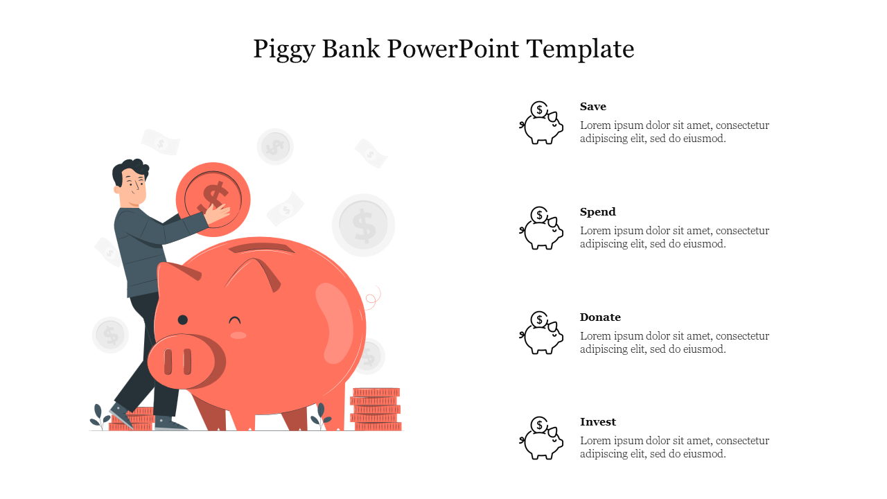 Free Piggy Bank PowerPoint Template