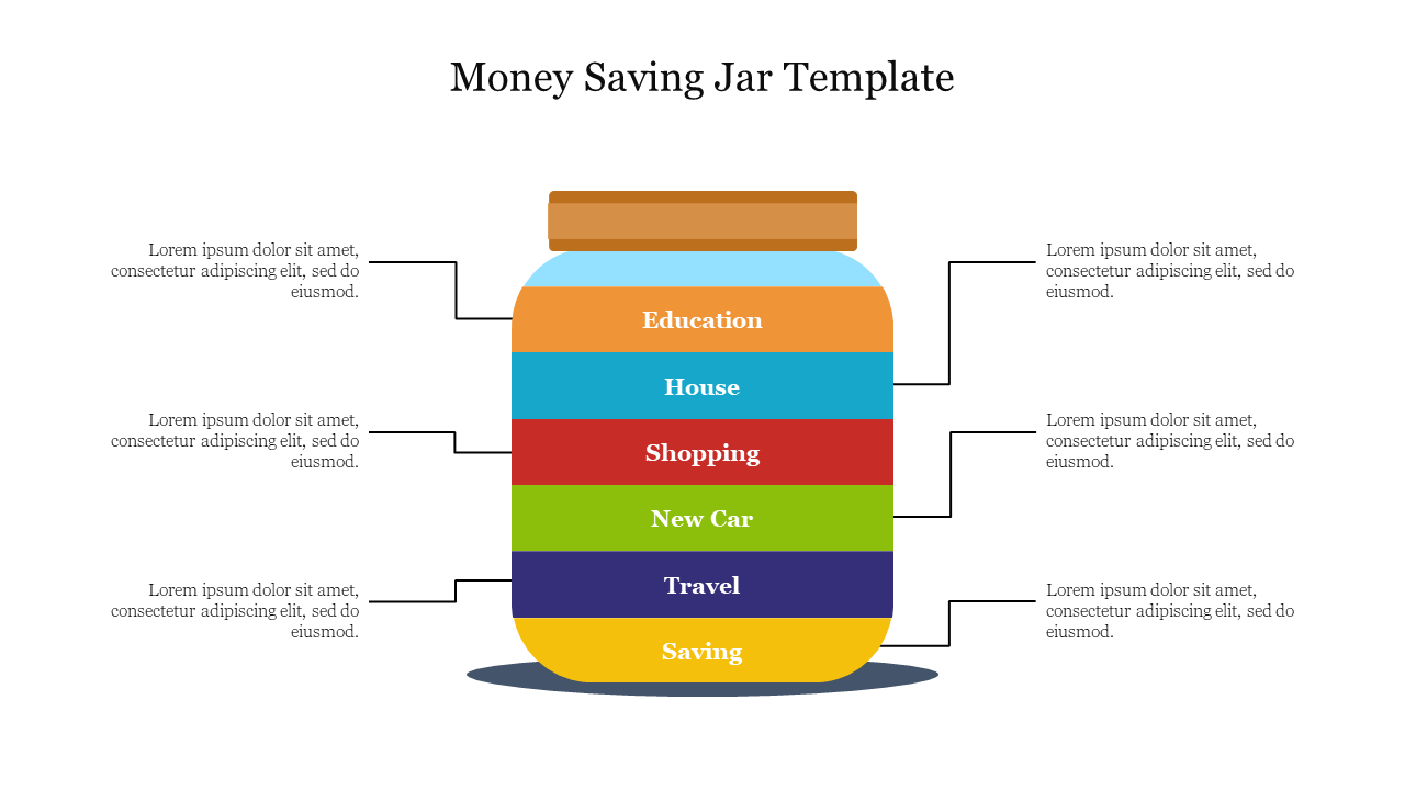 Creative Money Saving Jar Template Presentation Slide 
