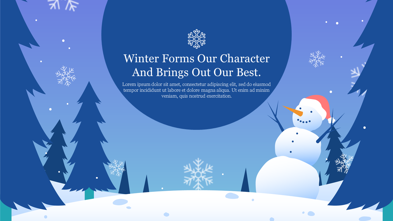 Free - Creative PowerPoint Backgrounds Winter Slide Template 
