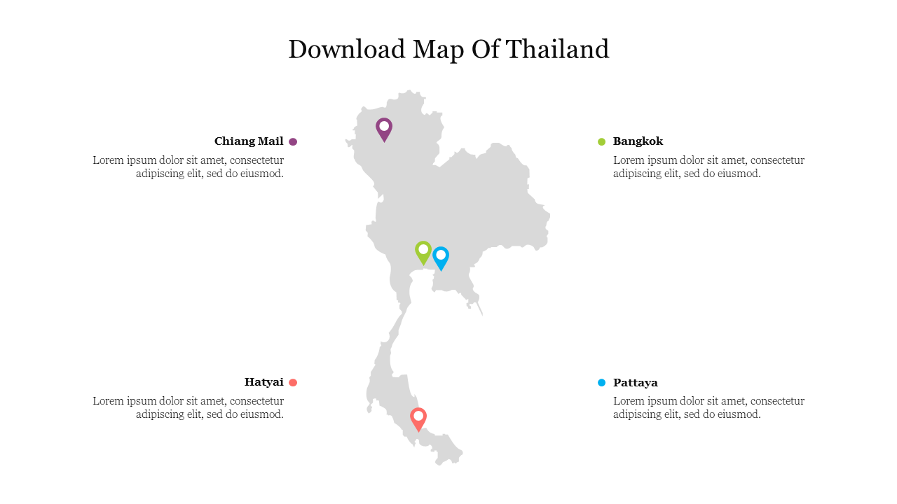 Download Map Of Thailand PowerPoint Presentation Template 