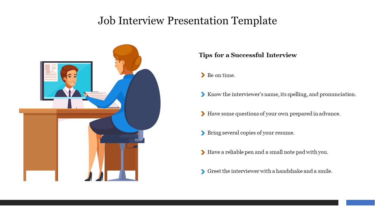 Informative Job Interview Presentation Template Slide 