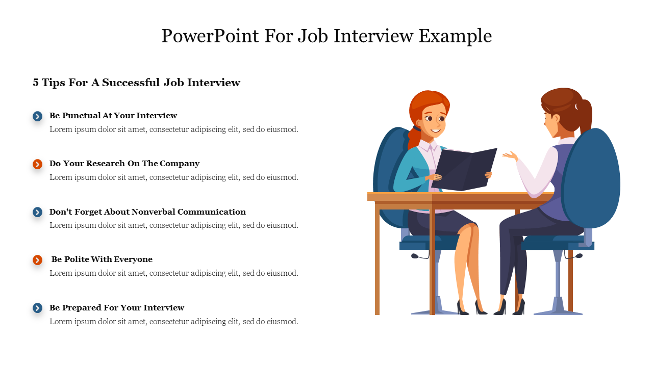PowerPoint For Job Interview Example & Google Slides