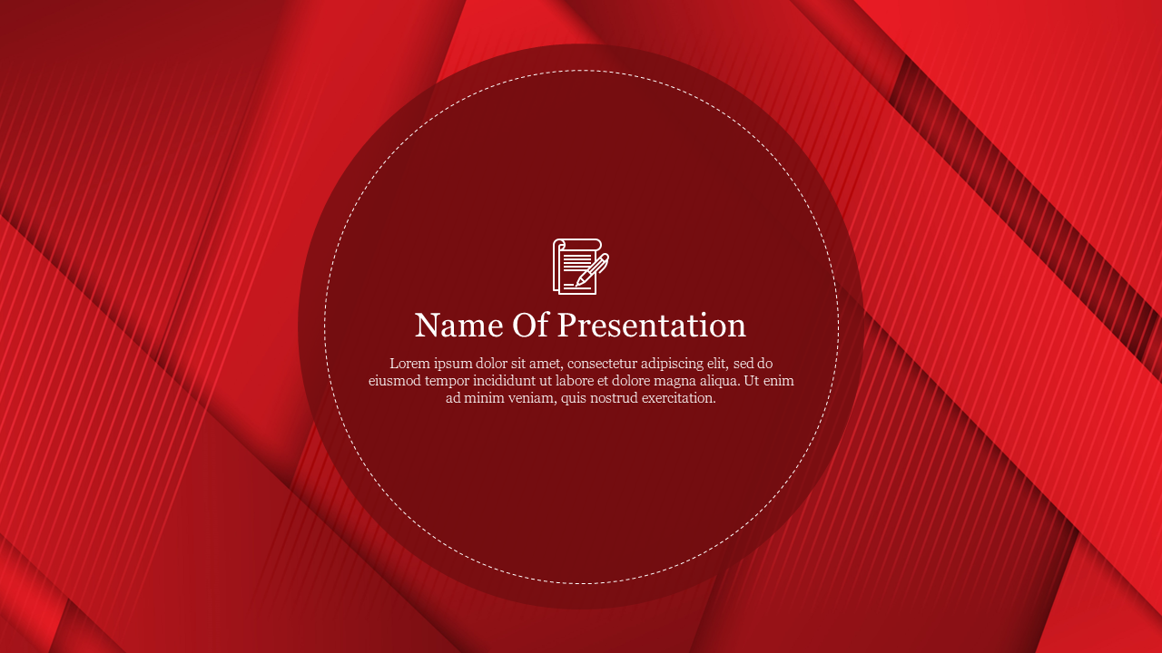 Free - Creative PowerPoint Backgrounds Red Presentation Slide 