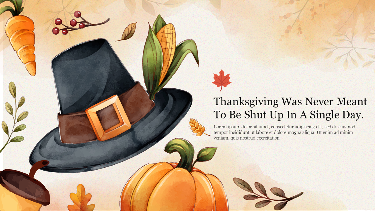 Free - Free PowerPoint Backgrounds Thanksgiving & Google Slides