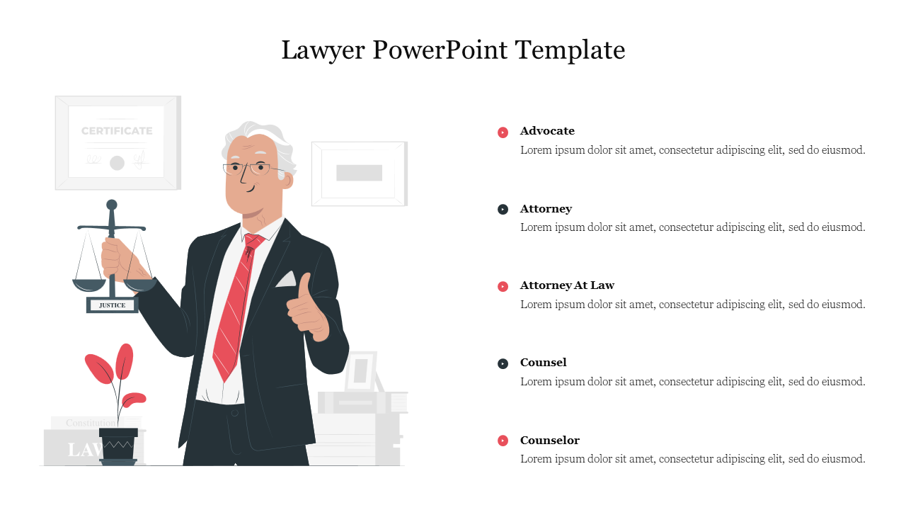 Lawyer PowerPoint Template Free