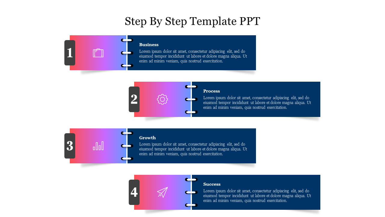 Effective Step By Step Template PPT Presentation Slide 