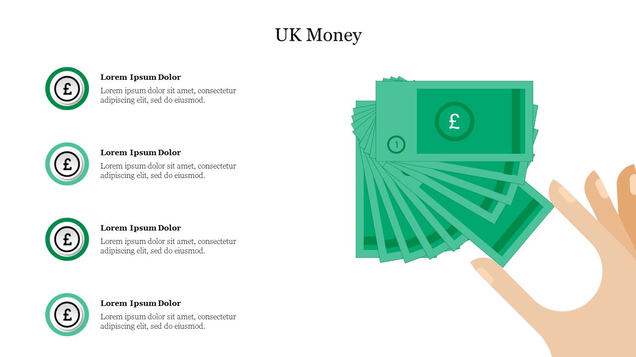 Discover Now UK Money Clipart Presentation Template Discover Now UK Money Clipart Presentation Template