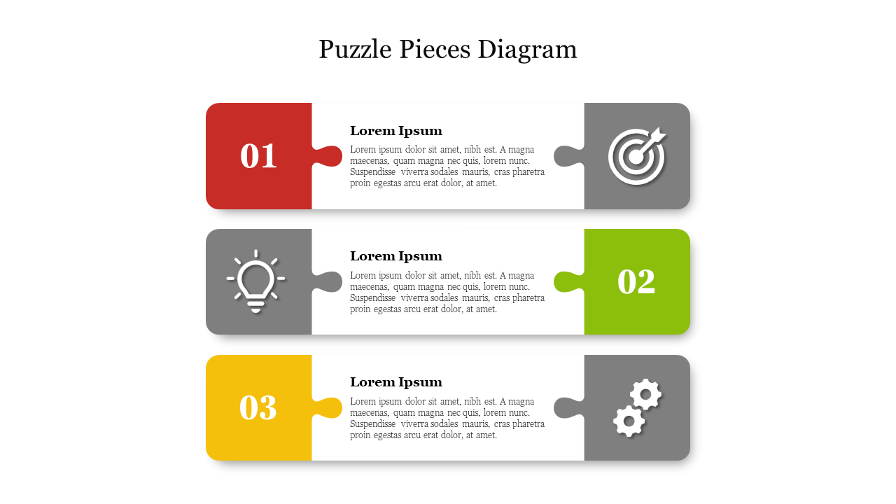 Amazing Puzzle Pieces Diagram PowerPoint Presentation