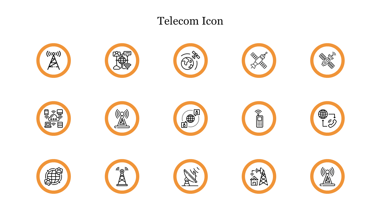 Amazing Telecom Icon PowerPoint Presentation Slide 
