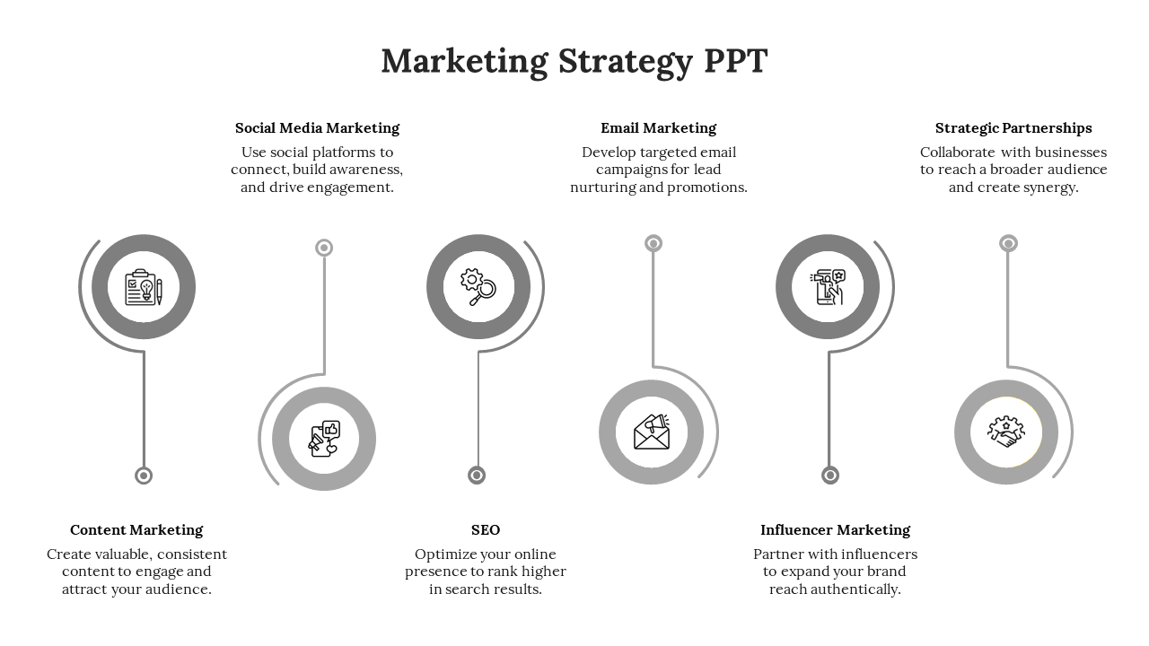 Marketing Strategy PPT-Gray