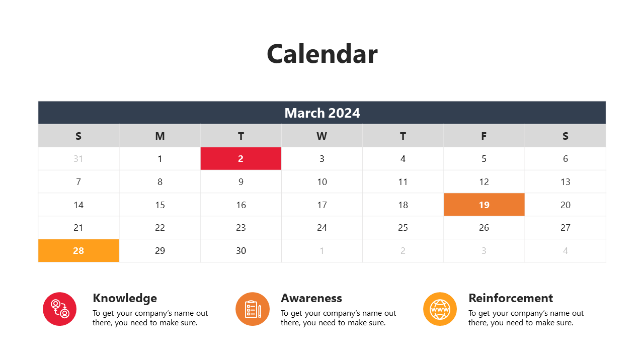 Professional Calendar PPT Template and Google Slides Themes