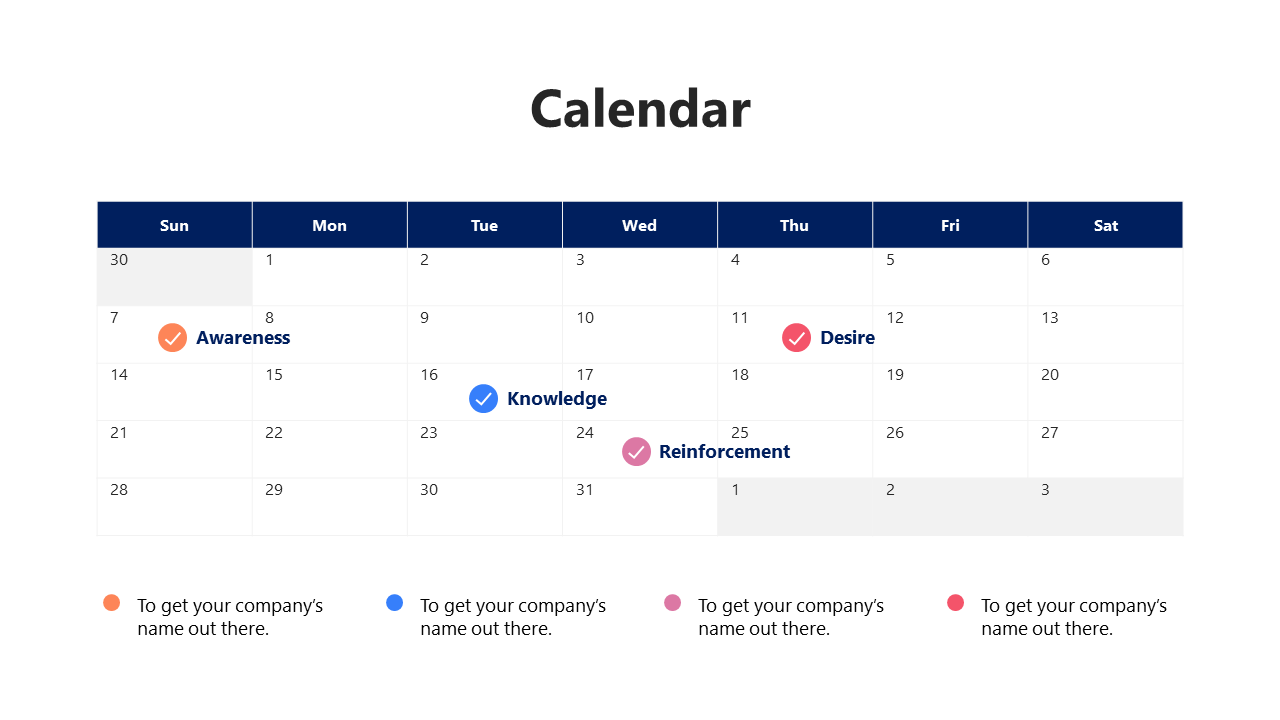 Calendar PPT And Google Slides Theme With Multicolor