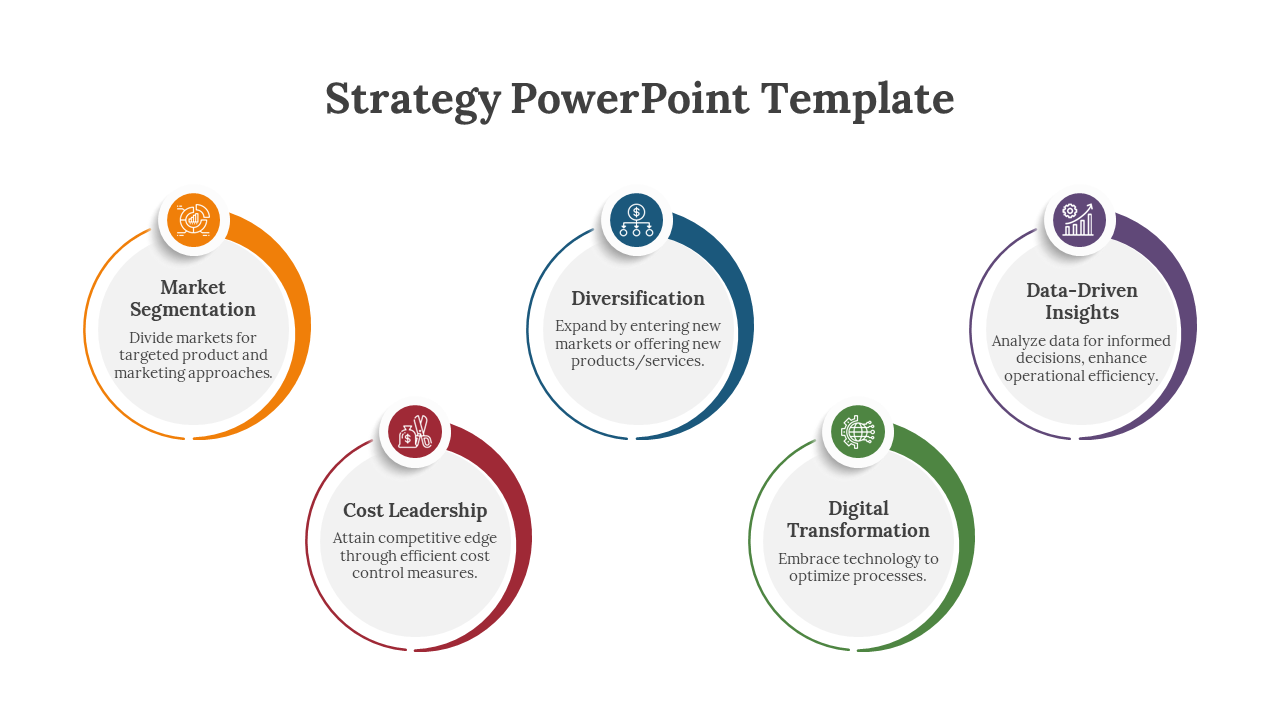 Strategy PowerPoint Template-Multicolor