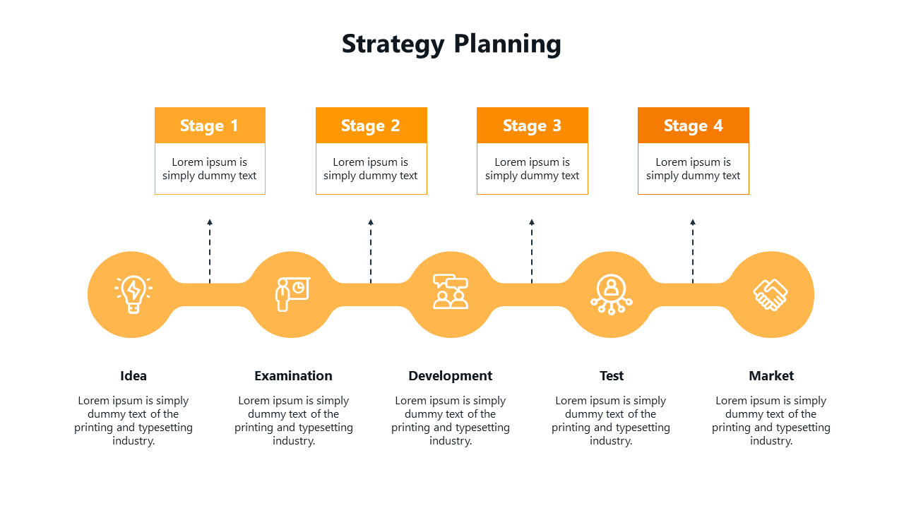Modern Strategy Planning PPT And Google Slides Theme