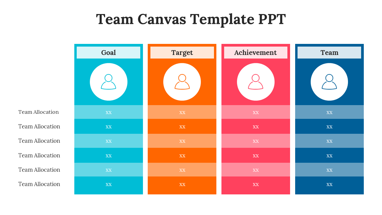 Team Canvas Template PPT