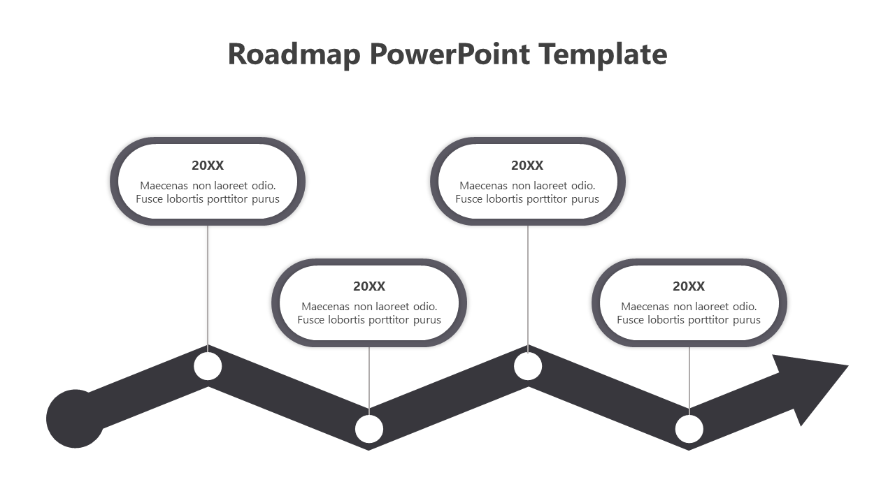 Roadmap PowerPoint Template-Gray