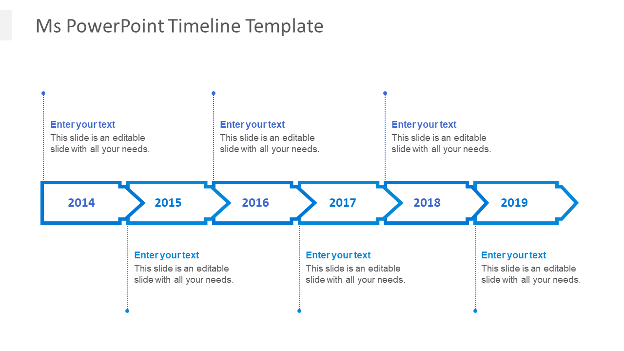MS PowerPoint Timeline Template