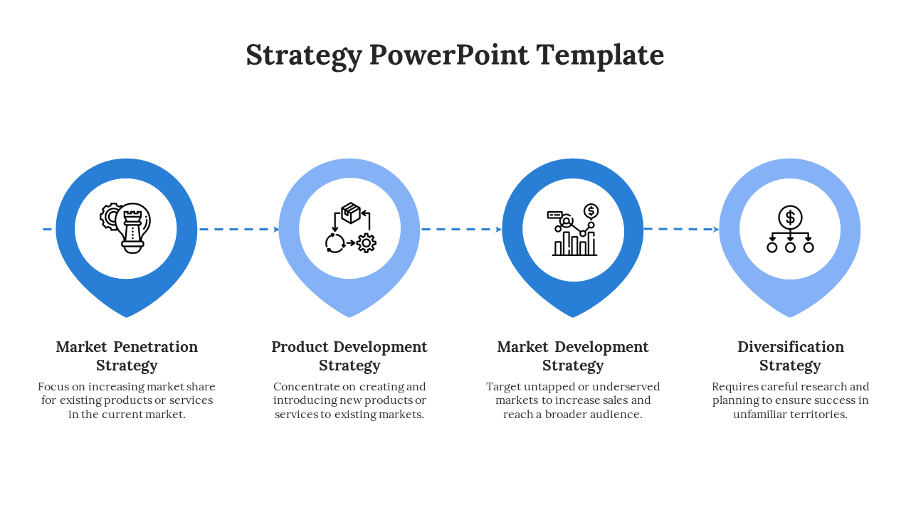 Strategy PowerPoint Template-Blue