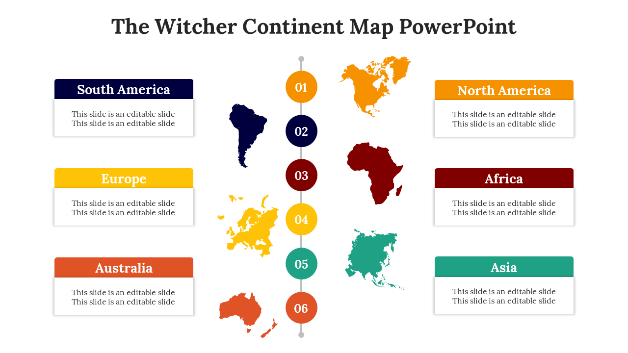 The Witcher Continent Map PowerPoint And Google Slides