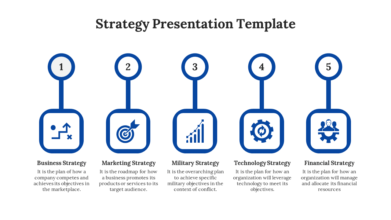 Strategy PowerPoint Template-Blue