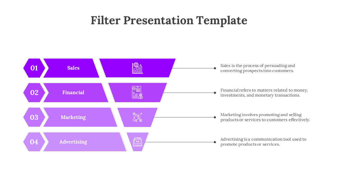 Filter PPT Template-Purple