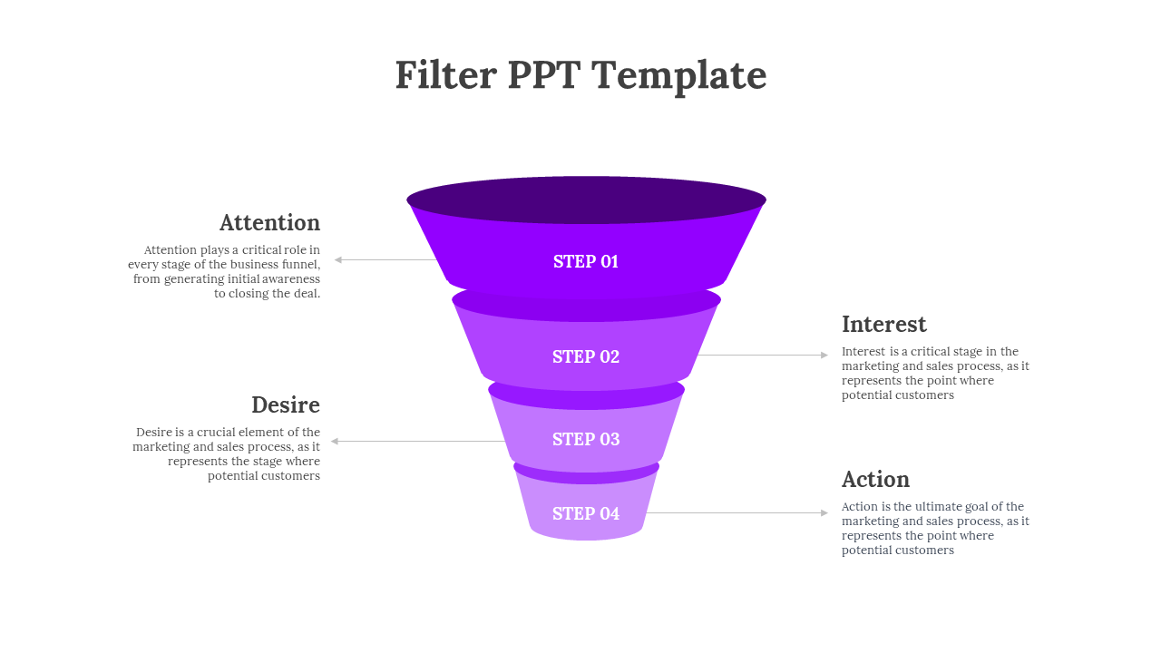 Filter PPT Template-Purple