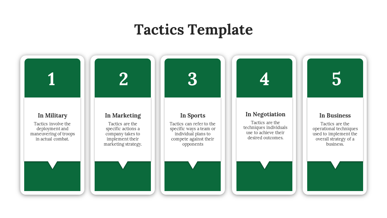 Tactics Presentation Template-Green