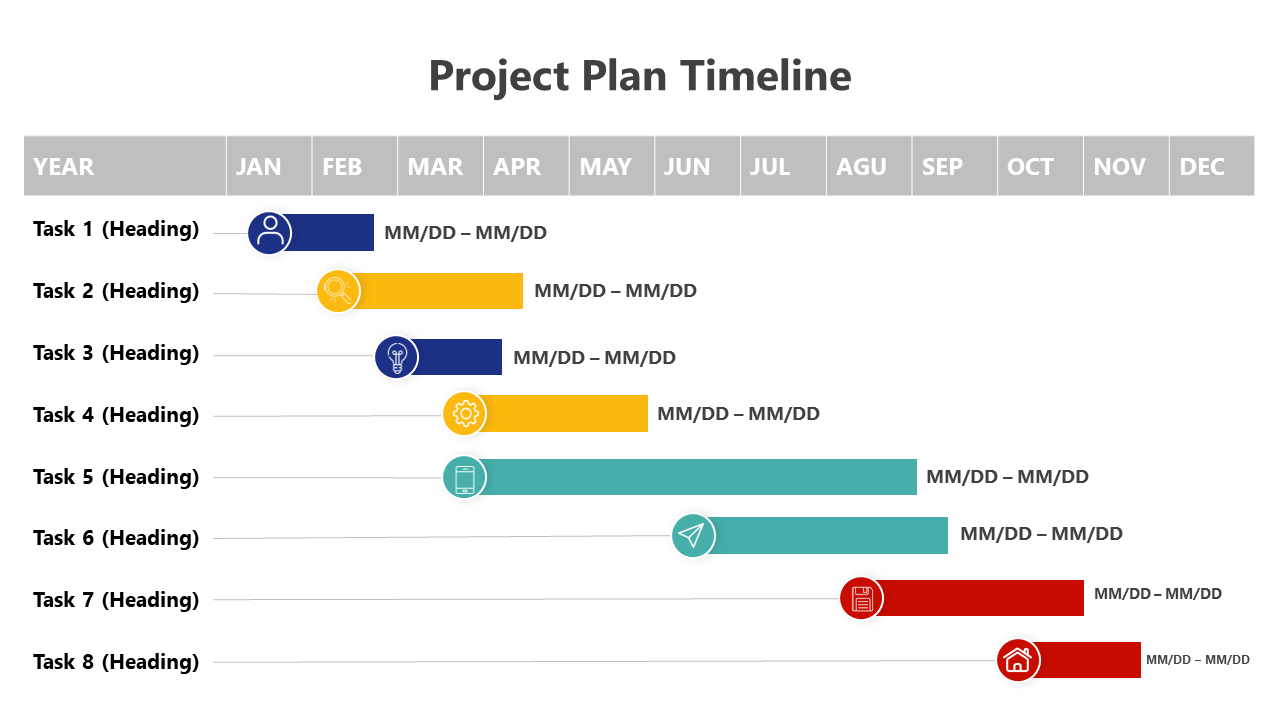 Get Project Plan Timeline PPT Template And Google Slides