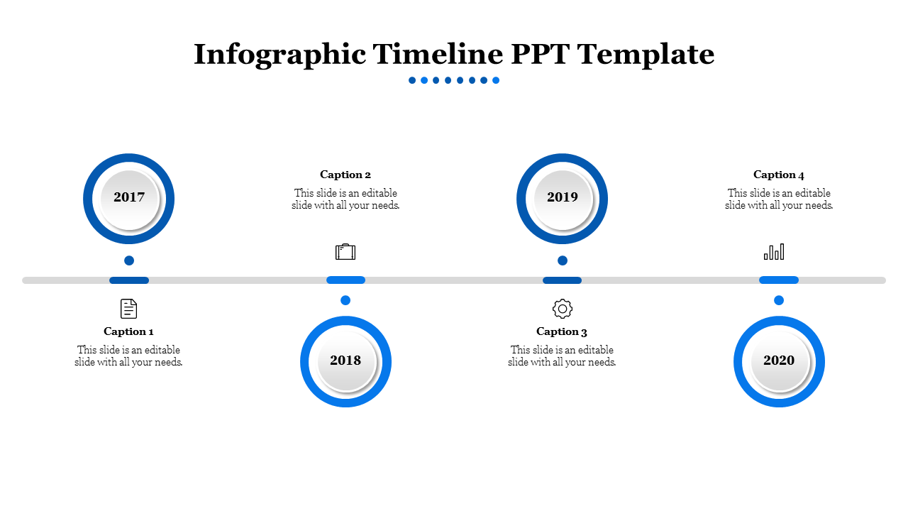Infographic Timeline Presentation Template­-Blue