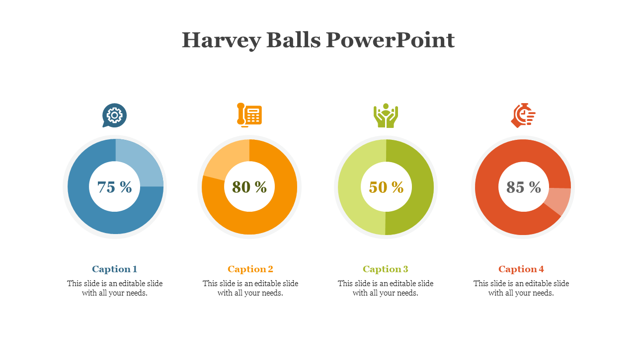 Free - Elegant Harvey Balls PowerPoint And Google Slides Template 