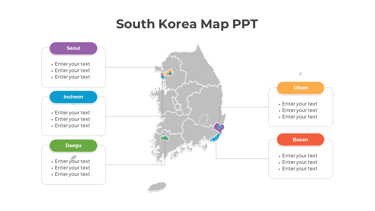 South Korea Map PPT