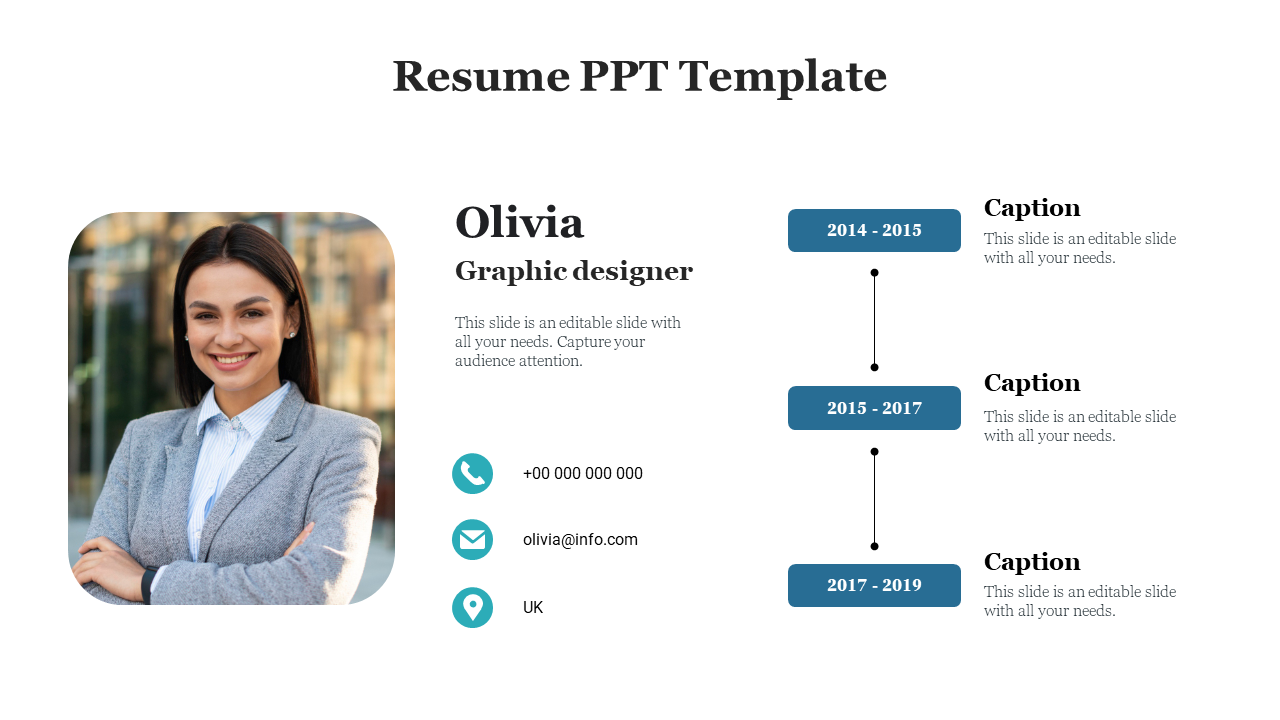 Resume In PPT Template 