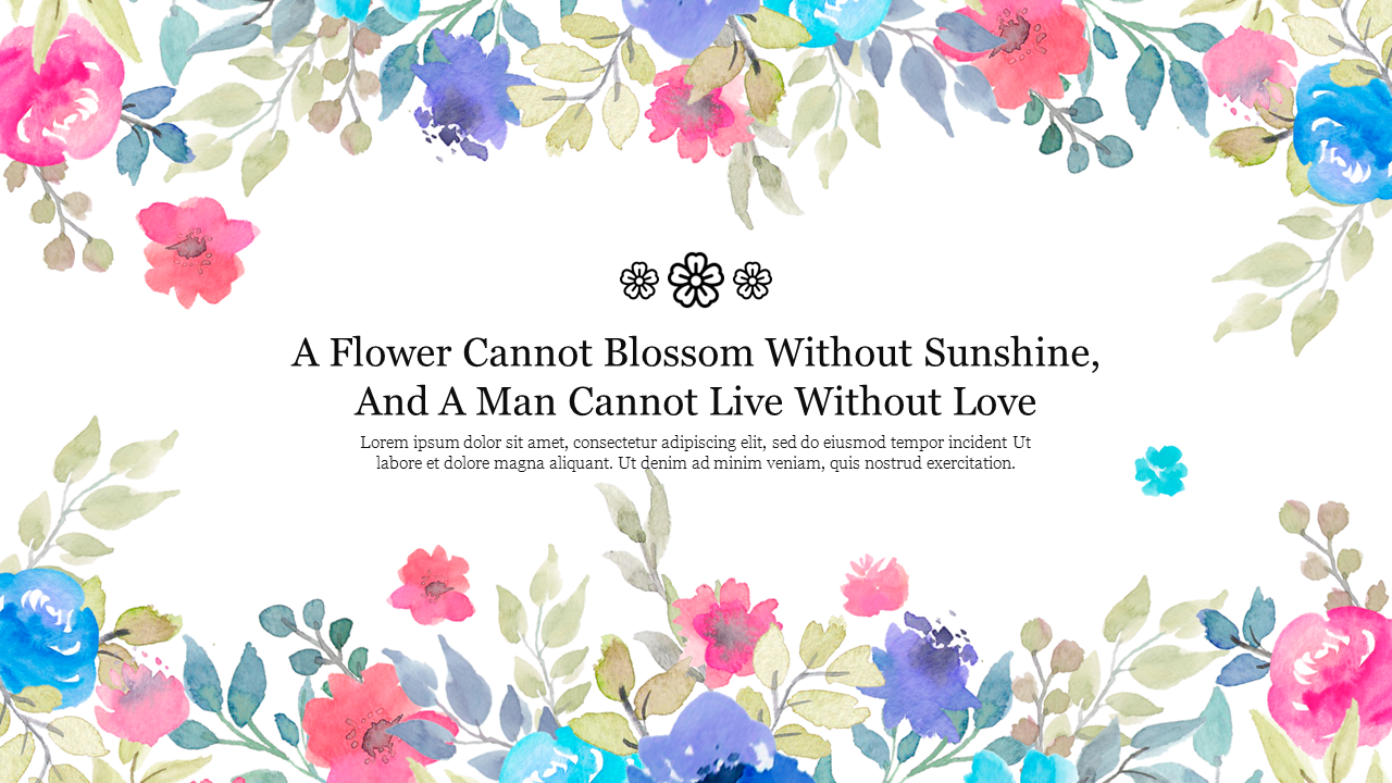 Free - Simple Flower PowerPoint And Google Slides Template