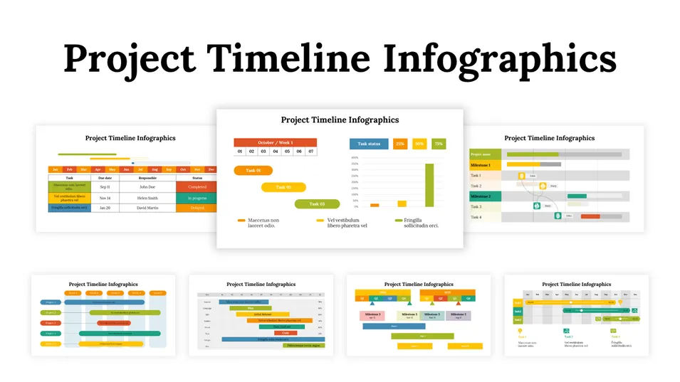 Project Timeline Infographics slide 1