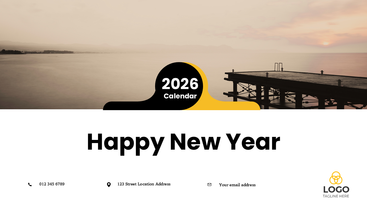 Printable 2026 Calendar Presentation slide 1