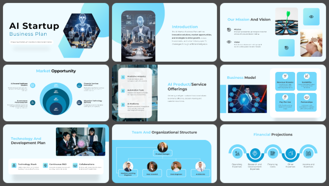 AI Startup Business Plan PowerPoint And Google Slides slide 1