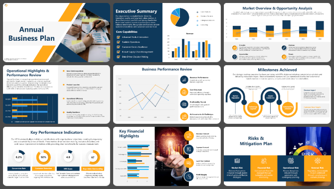 Annual Business Plan PowerPoint And Google Slides slide 1