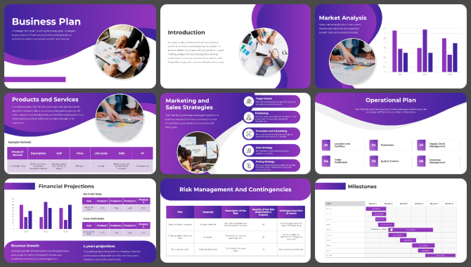 Stunning Business Presentation And Google Slides Template slide 1