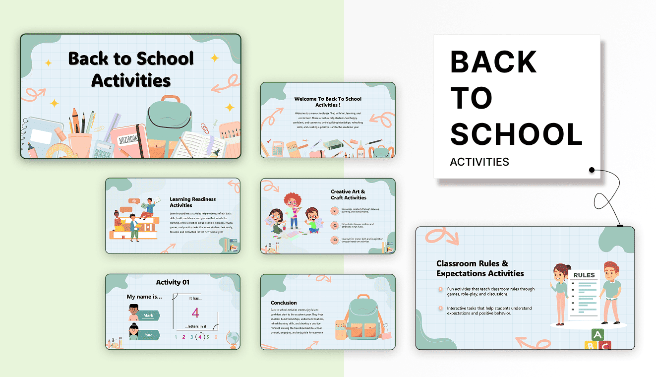 Back To School Activities slide1