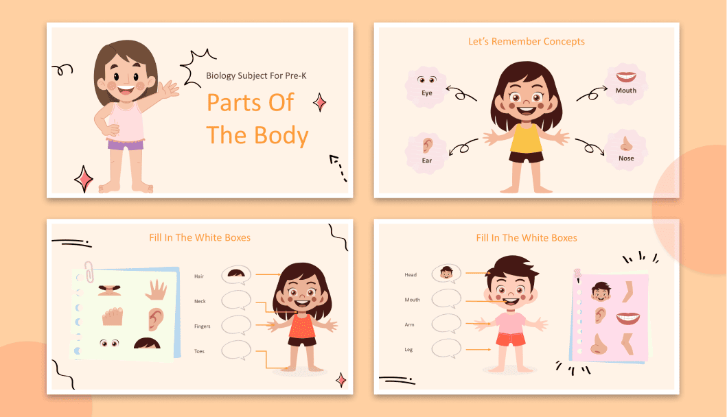 Biology Subject For Pre-K Parts Of The Body slide1