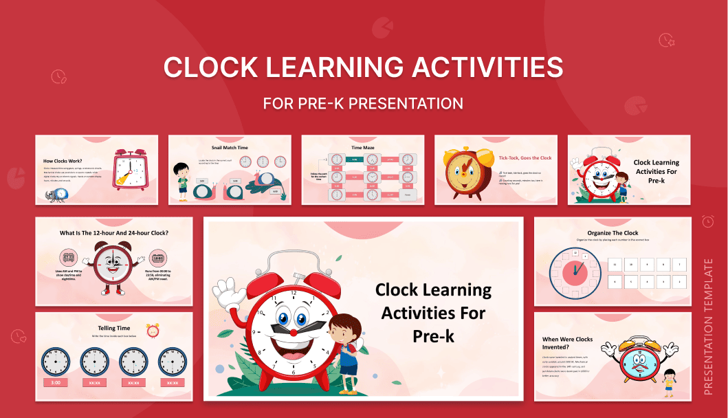 Clock Learning Activities For Pre-K slide1