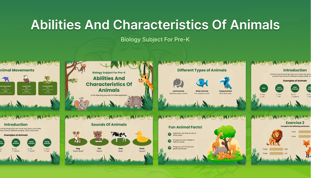 Abilities And Characteristics Of Animals slide1
