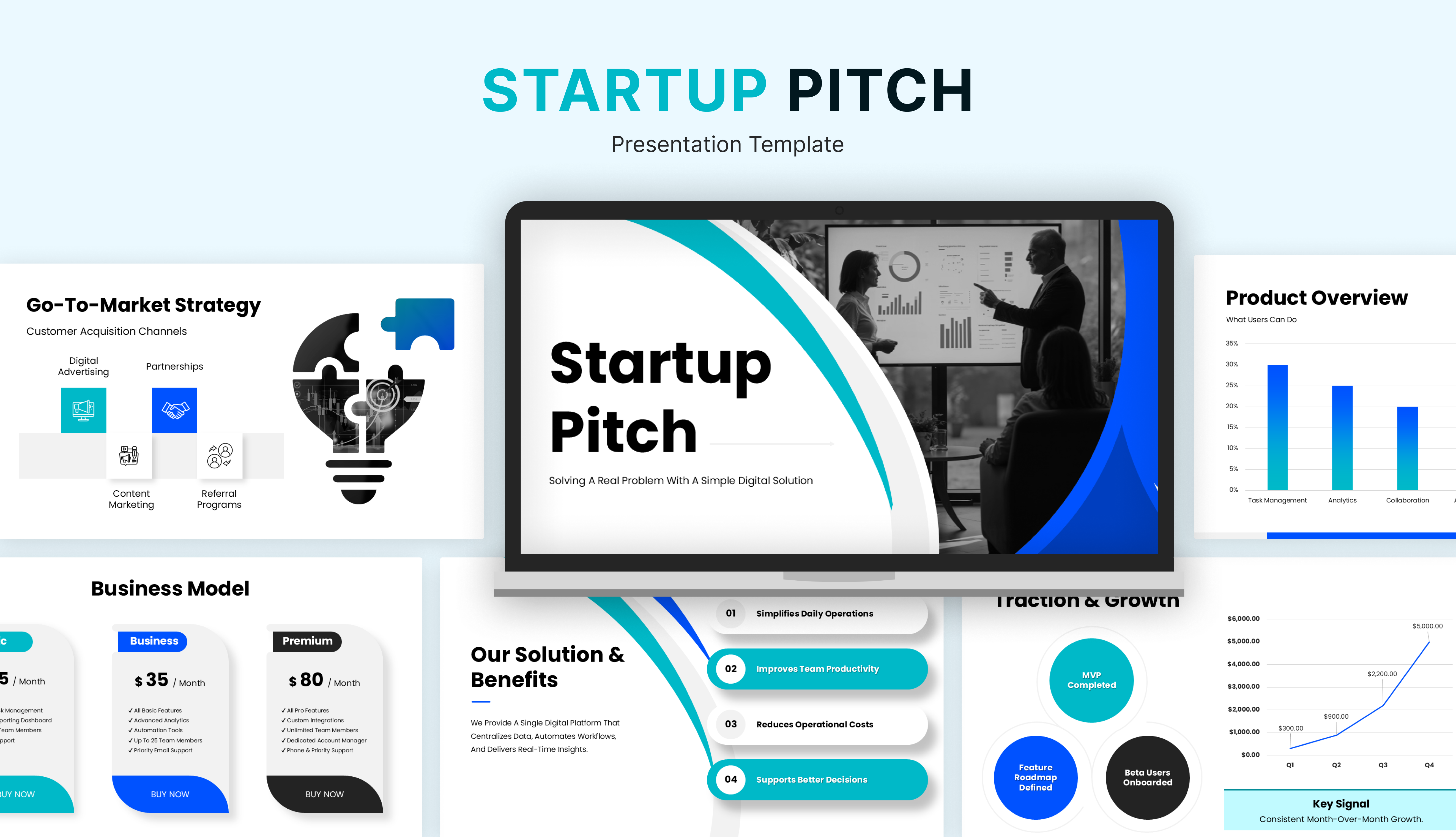 Startup Pitch Deck Presentation slide 1