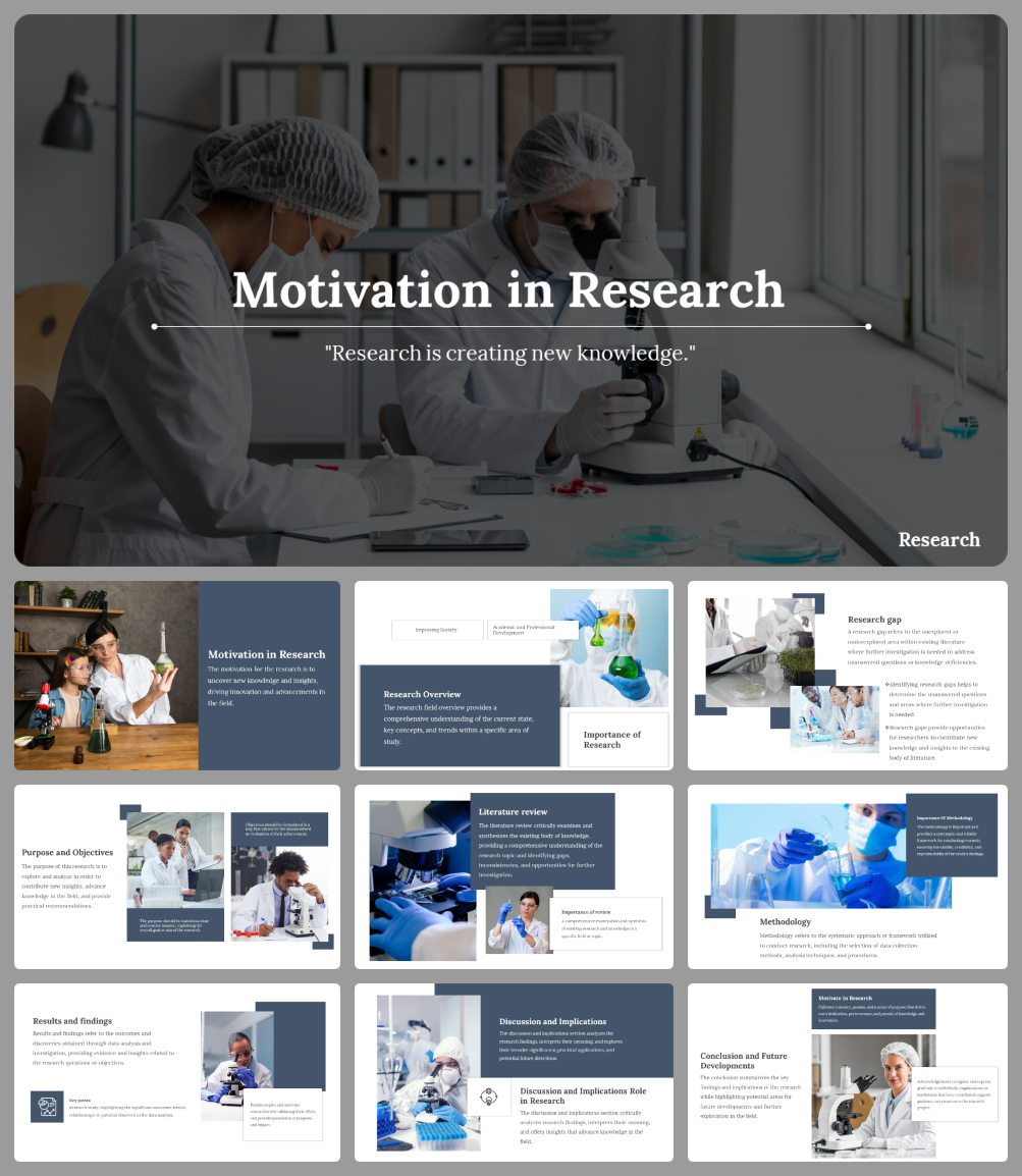 Motivation in Research PPT And Google Slides Templates