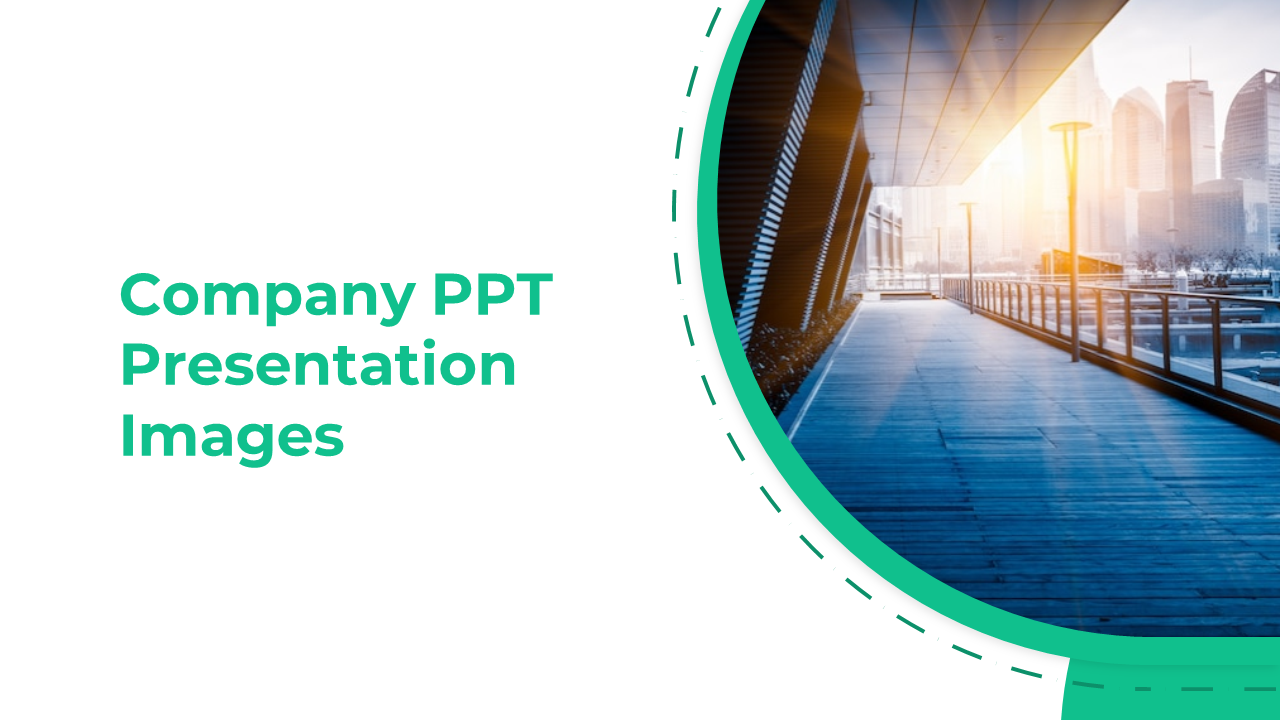 Corporate themed slide deck with green and white tones, featuring professional photos, services, and content sections.