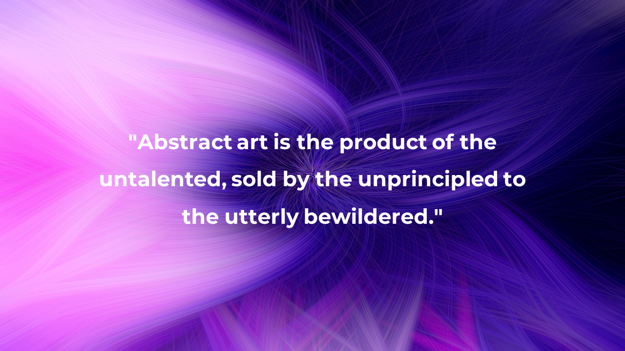 An abstract background with flowing pink and purple light streaks converging at the center, overlaid with a white text.