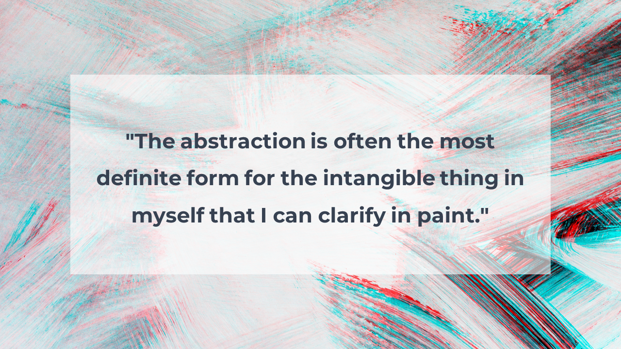 An abstract textured background with red and blue brushstrokes, overlaid with a semi transparent white text box.