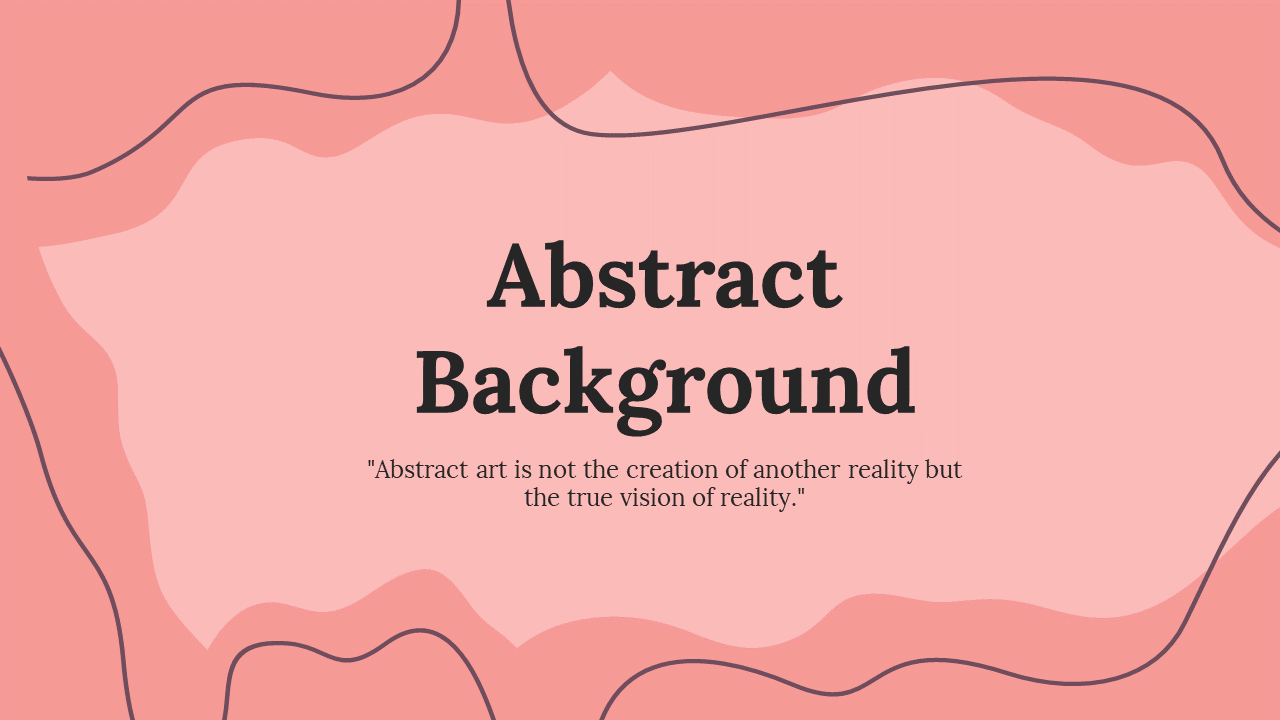 Soft pink abstract background with flowing curved lines and a prominent central text area.