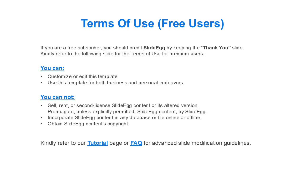 White background slide with blue bold heading, black body text, and bulleted sections using simple text formatting.